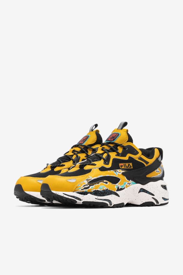 Hombre Ray Tracer Apex Fila Outlets Negro/varilla Dorada/blanco