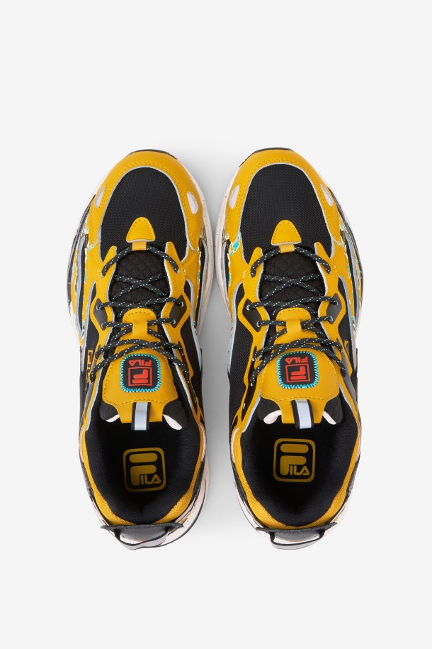 Hombre Ray Tracer Apex Fila Outlets Negro/varilla Dorada/blanco