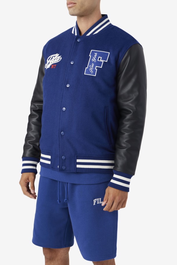 Fila Outlets Josh Varsity Chaqueta Azul/negro