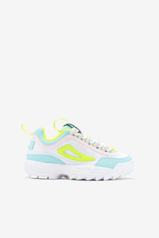 Fila Outlets Blanco/amarillo/azul Niños Grandes Disruptor 2 Premium