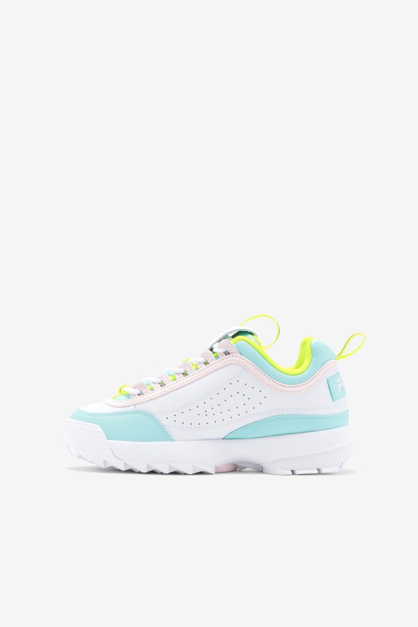 Fila Outlets Blanco/amarillo/azul Niños Grandes Disruptor 2 Premium