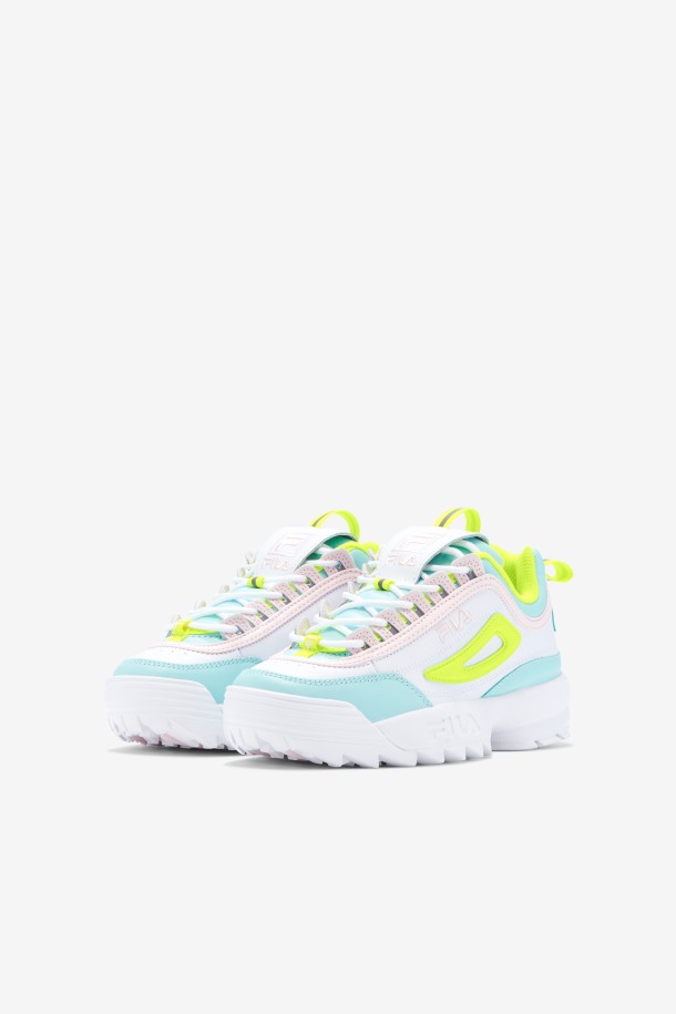 Fila Outlets Blanco/amarillo/azul Niños Grandes Disruptor 2 Premium