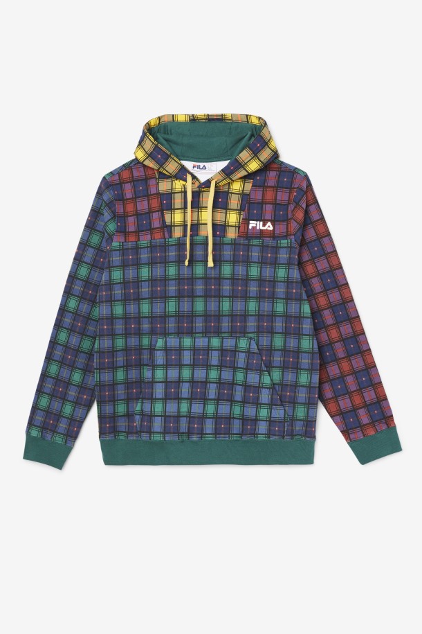 Junio Bug/rhubarb/navy Dorm Sudadera Con Capucha A Cuadros Fila Outlets