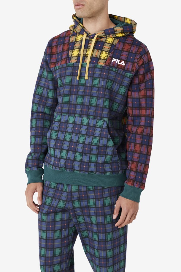 Junio Bug/rhubarb/navy Dorm Sudadera Con Capucha A Cuadros Fila Outlets