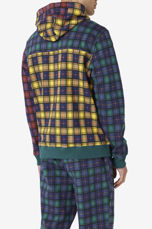 Junio Bug/rhubarb/navy Dorm Sudadera Con Capucha A Cuadros Fila Outlets