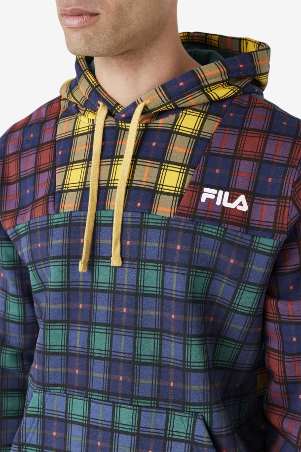 Junio Bug/rhubarb/navy Dorm Sudadera Con Capucha A Cuadros Fila Outlets