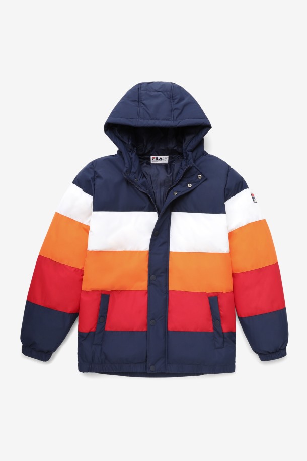 Giovanni Puffa Jacket Fila Outlets Peacoat/white/sun Orange/red