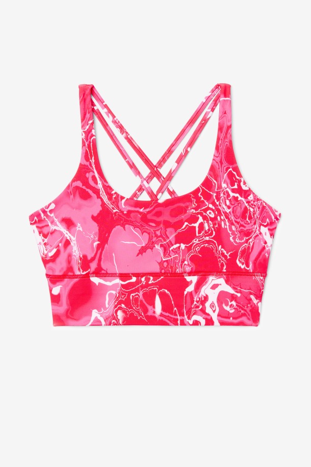 Top Sujetador Espalda Cruzada Uplift Marmol Rosa Fila Outlet