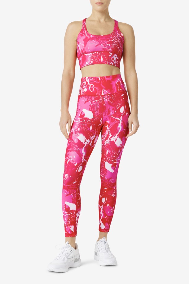 Top Sujetador Espalda Cruzada Uplift Marmol Rosa Fila Outlet