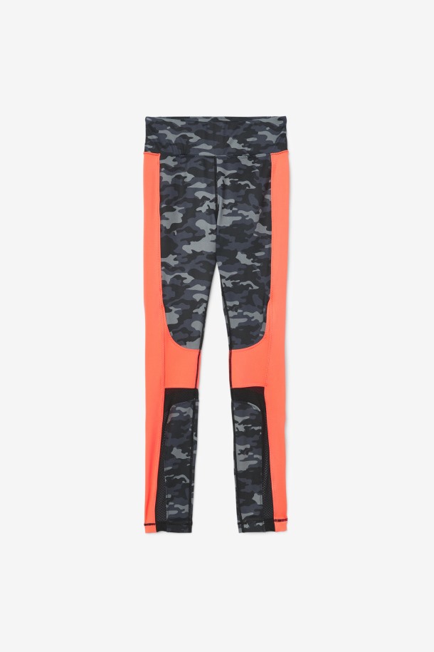 Legging Forza Color Block Fila Outlet Camo Oscuro/coral/negro