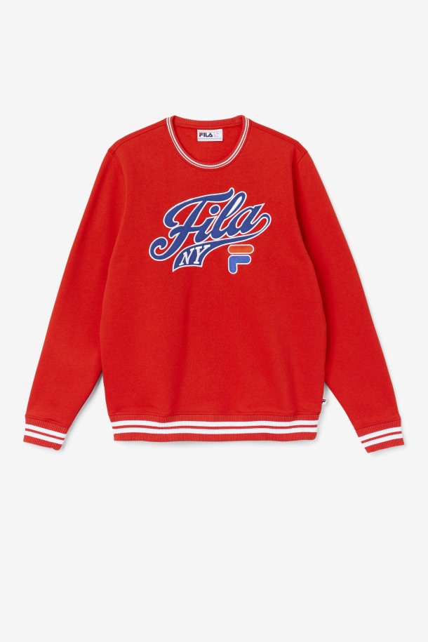 Sudadera Con Cuello Redondo Taylor Rojo Fuego/azul/blanco Ofertas Fila