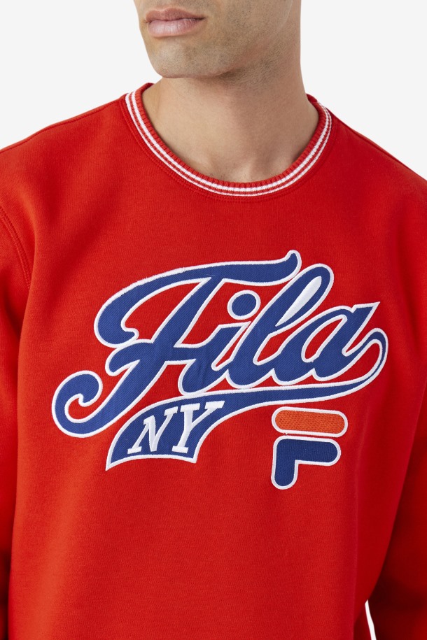 Sudadera Con Cuello Redondo Taylor Rojo Fuego/azul/blanco Ofertas Fila