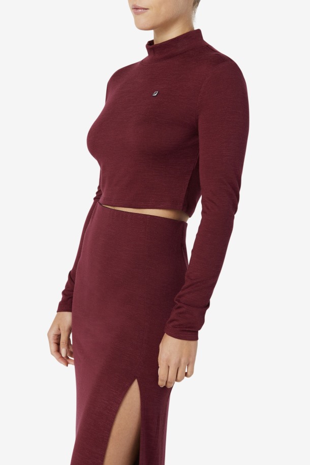 Fila Outlets Tawny Port Luise Camiseta De Cuello Alto