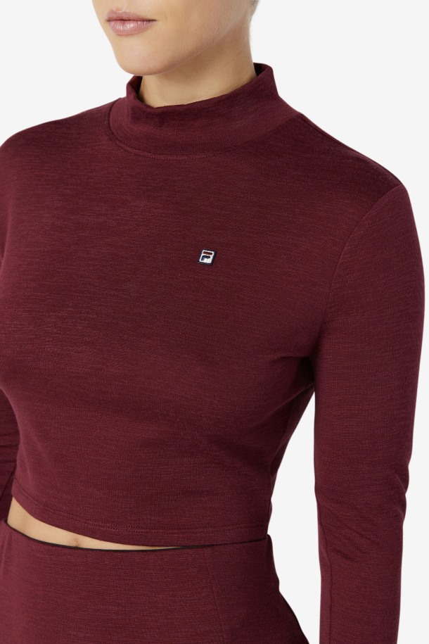 Fila Outlets Tawny Port Luise Camiseta De Cuello Alto