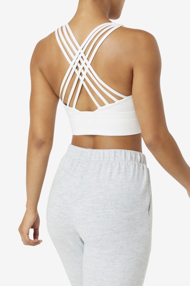 Sujetador Deportivo De Cuello Alto Uplift Blanco De Fila Outlets