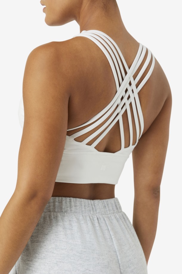 Sujetador Deportivo De Cuello Alto Uplift Blanco De Fila Outlets