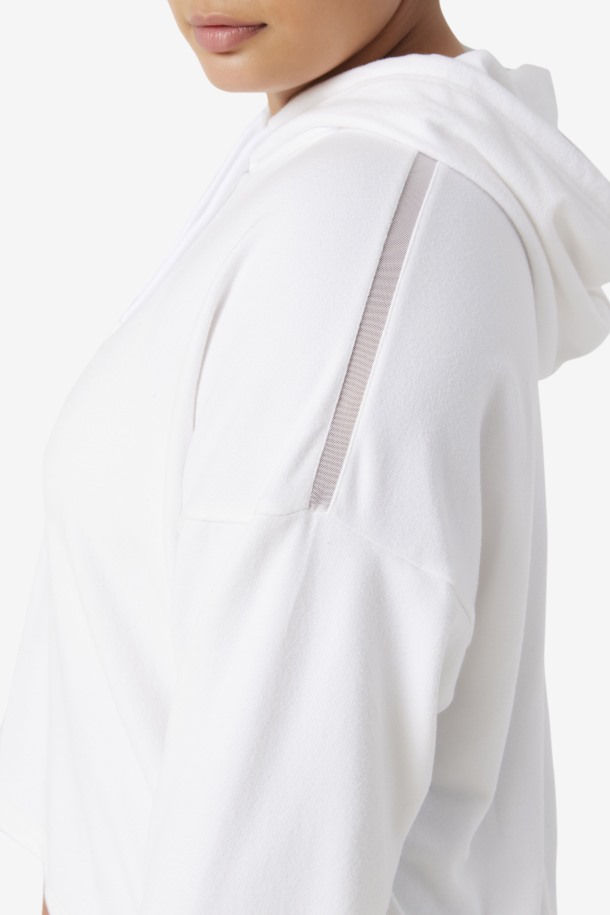 Fila Outlet Fi-lux Cropped Hoodie Blanco