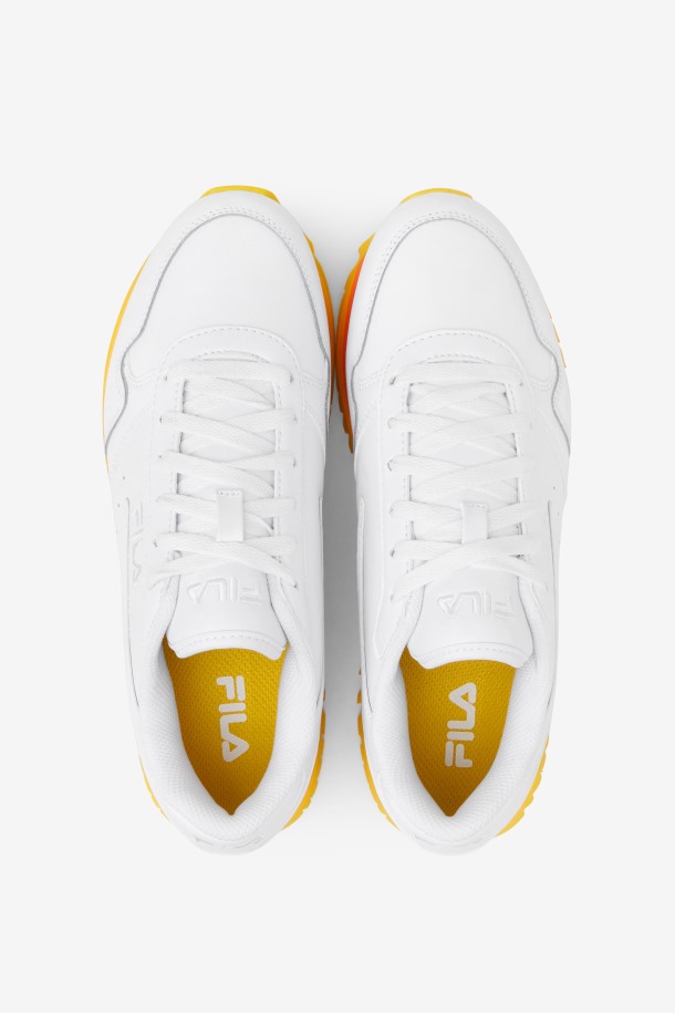 Fila Mujer Orbit Stripe White/rhubarb/lemon Outlet