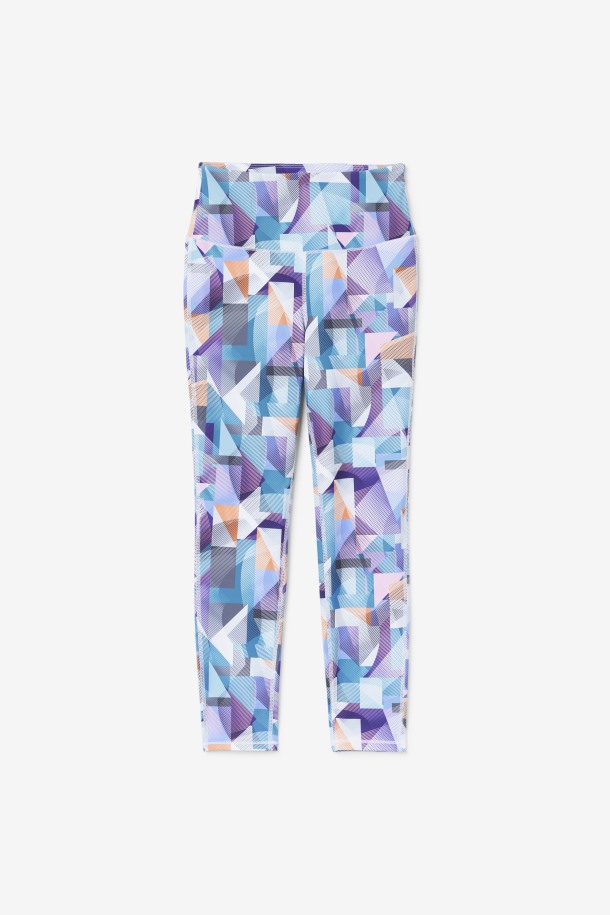 Mallas Keyla 7/8 Geoprint/azul Fila Outlet