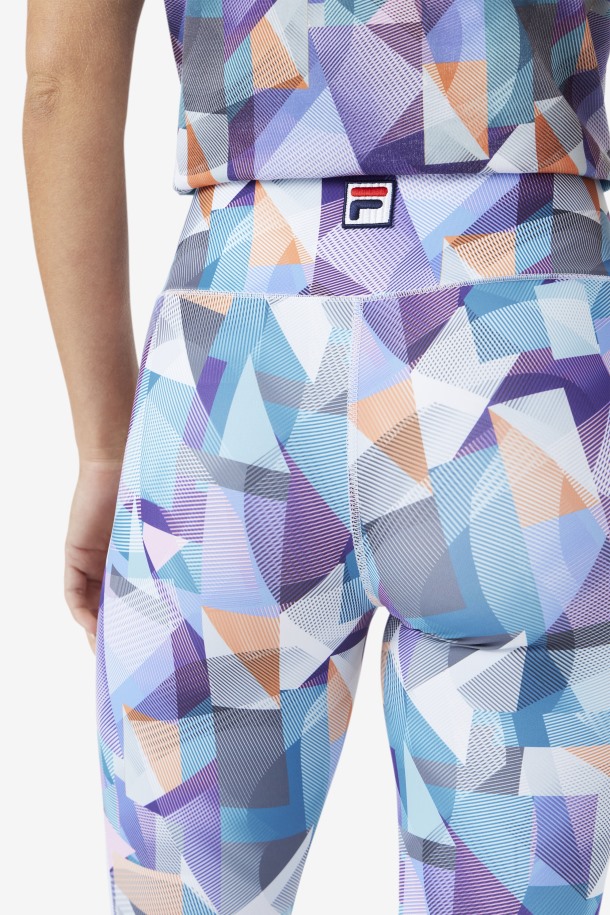 Mallas Keyla 7/8 Geoprint/azul Fila Outlet