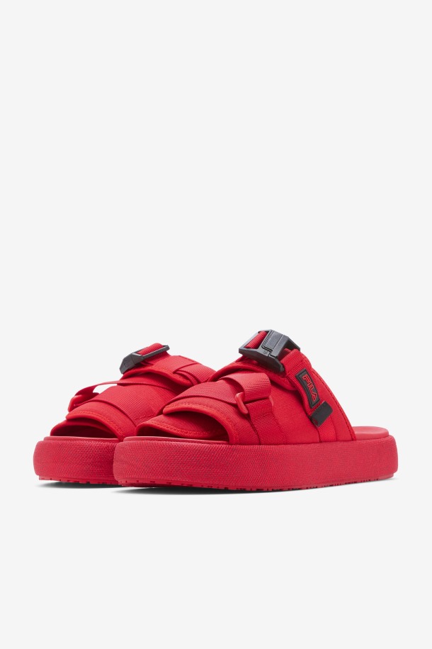 Atlas Slide Hombre Fila Outlets Rojo/negro
