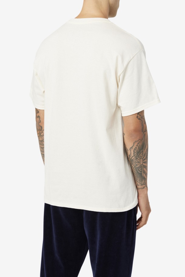Fila Outlets Gardenia/navy/red Camiseta De Fitness Original