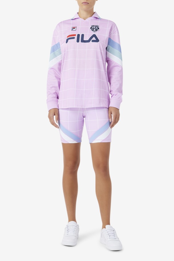 Culotte Ciclista Fila Outlet Orquidea/azul/blanco Yareli
