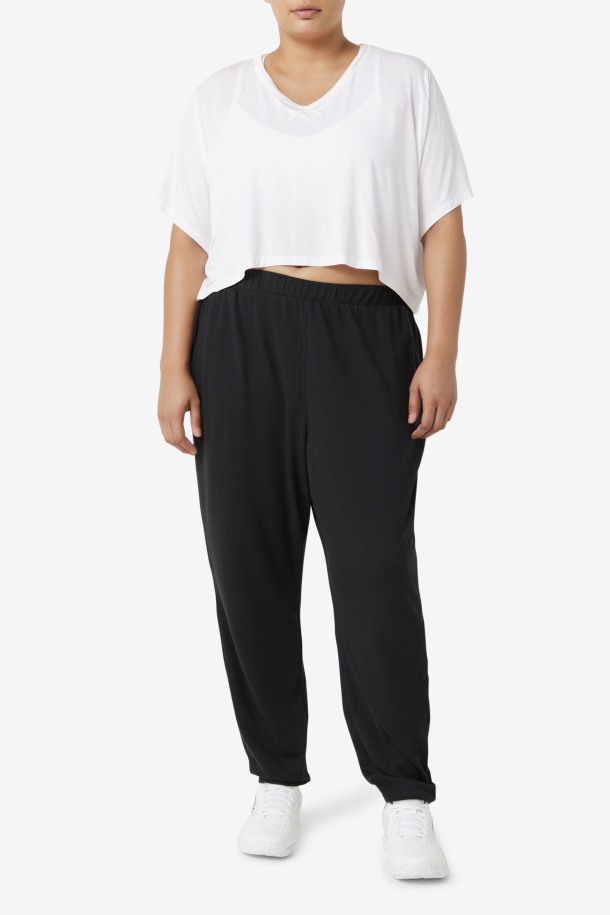 Fila Outlets Top Blanco Fi-lux Hi-low Crop Top