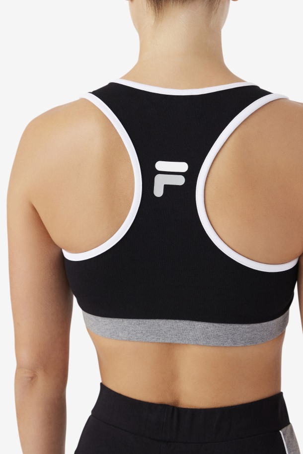 Kairi Bra Top Fila Outlets Negro/brezo/blanco