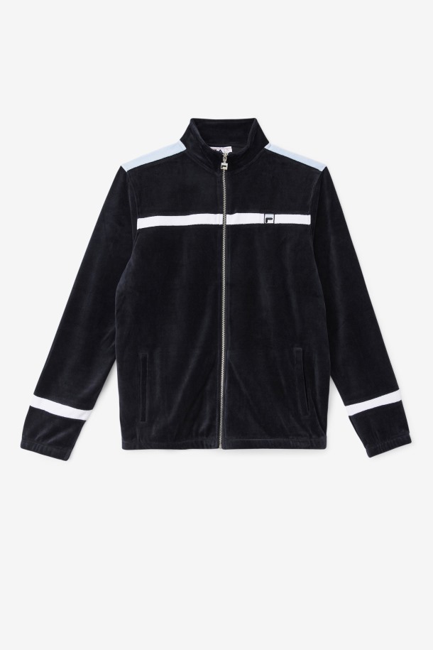 Chaqueta Terciopelo Negro/blanco/skyway Ravid Outlet Fila