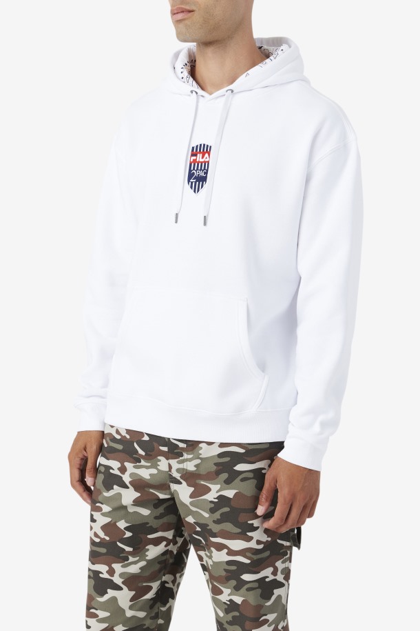 Sudadera Con Capucha Blanca Con Parche 2pac De Fila Outlets
