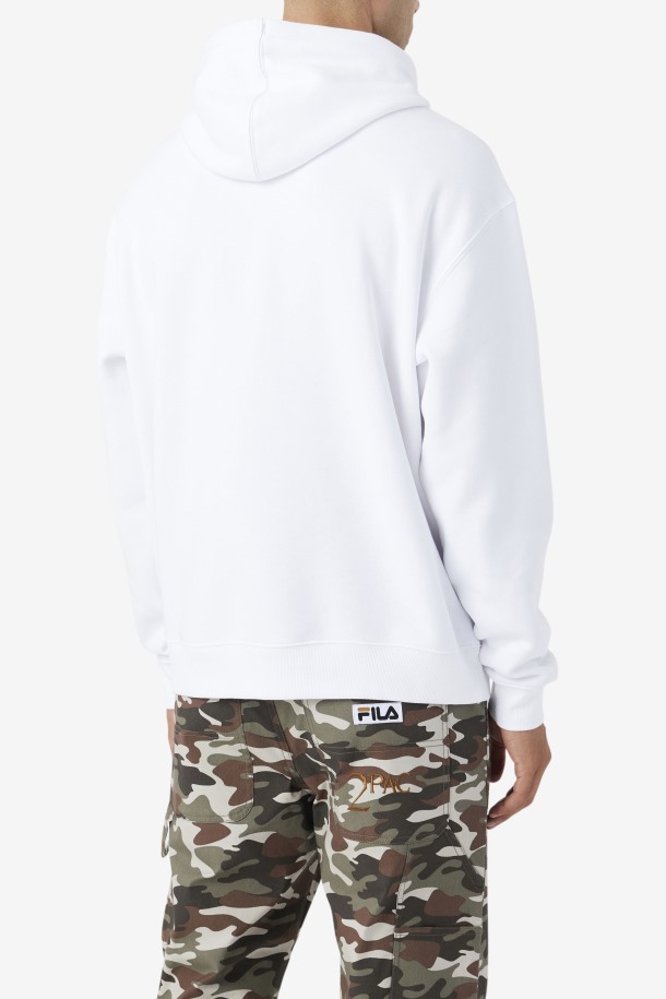 Sudadera Con Capucha Blanca Con Parche 2pac De Fila Outlets