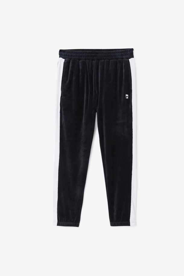 Pantalón Negro/blanco/skyway Fila Outlets Brice Terciopelo