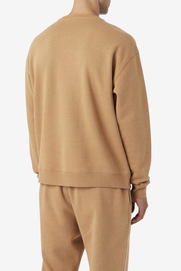 Fila Outlets Tabaco Marrón 2pac Fleece Patch Crew