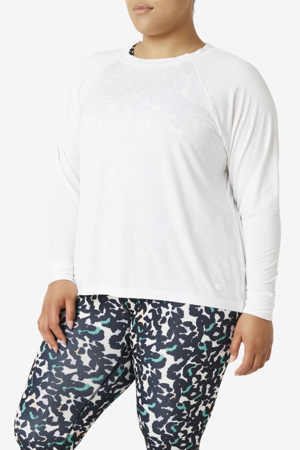 Fi-lux Mesh Back Manga Large Crew Fila Outlet Blanco