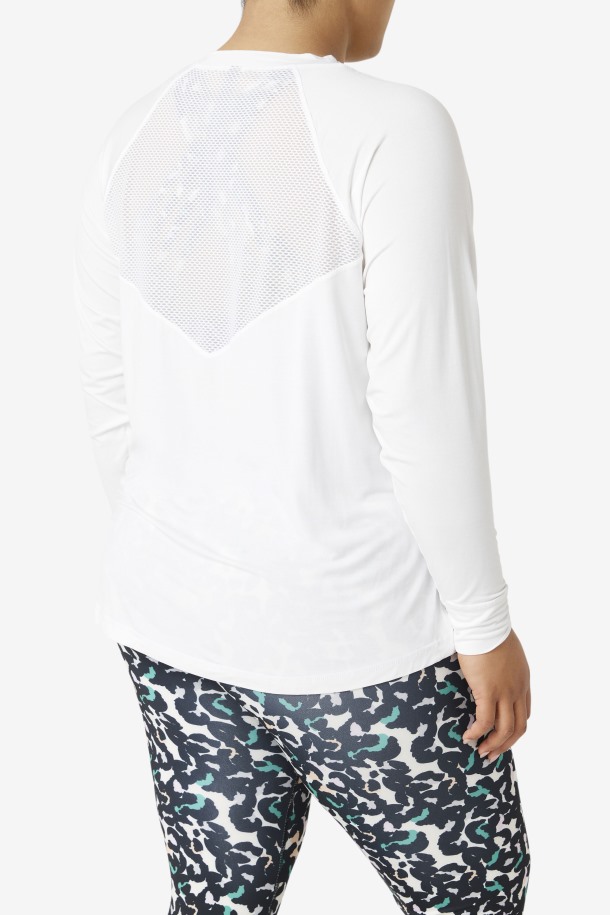 Fi-lux Mesh Back Manga Large Crew Fila Outlet Blanco