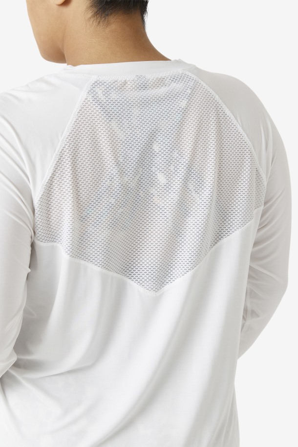Fi-lux Mesh Back Manga Large Crew Fila Outlet Blanco
