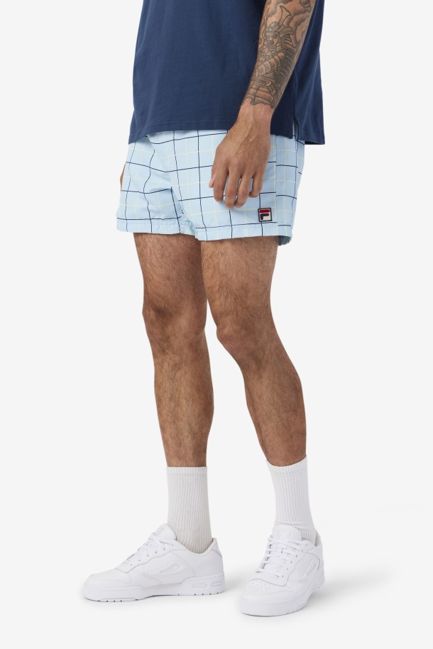 Shorts De Baño Fila Outlets Linecall Azul/marino/amarillo Tierno
