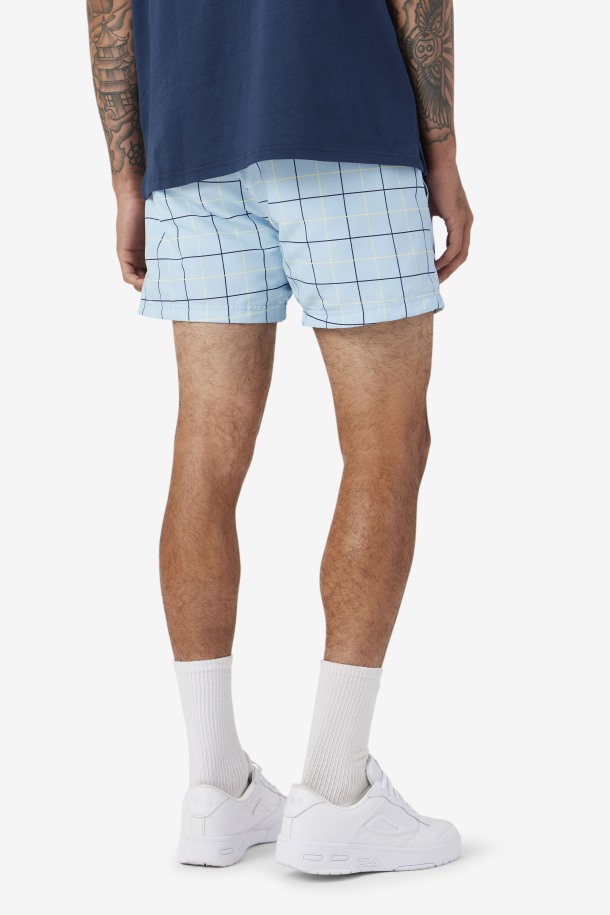 Shorts De Baño Fila Outlets Linecall Azul/marino/amarillo Tierno