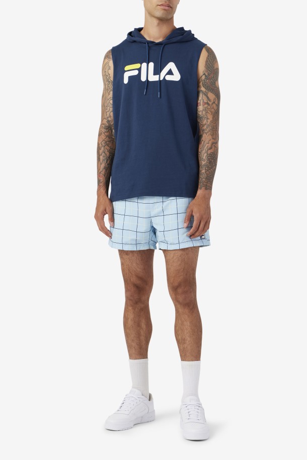 Shorts De Baño Fila Outlets Linecall Azul/marino/amarillo Tierno