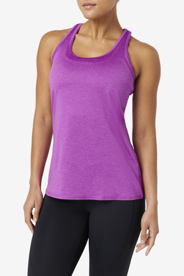 Pickleball Racerback Tank Purple Cactus Heather Fila Puntos De Venta