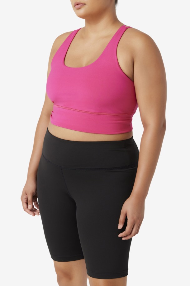 Sujetador Rosa Brillante Con Espalda Cruzada Uplift De Fila Outlets