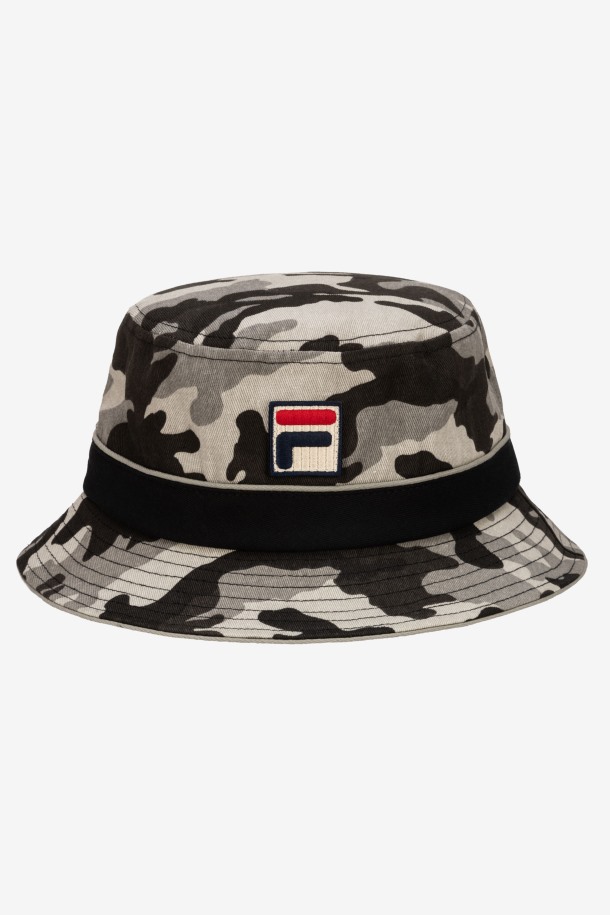 Sombrero Pescador Camuflaje Negro Camo Fila Outlet