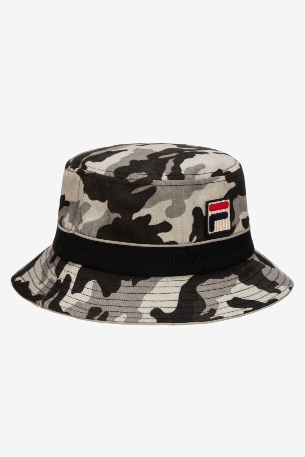 Sombrero Pescador Camuflaje Negro Camo Fila Outlet