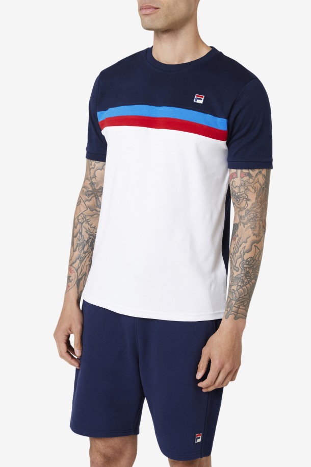 Blanco/azul Marino/azul Fuerte/rojo Exento De Puntos De Venta Fila Crew