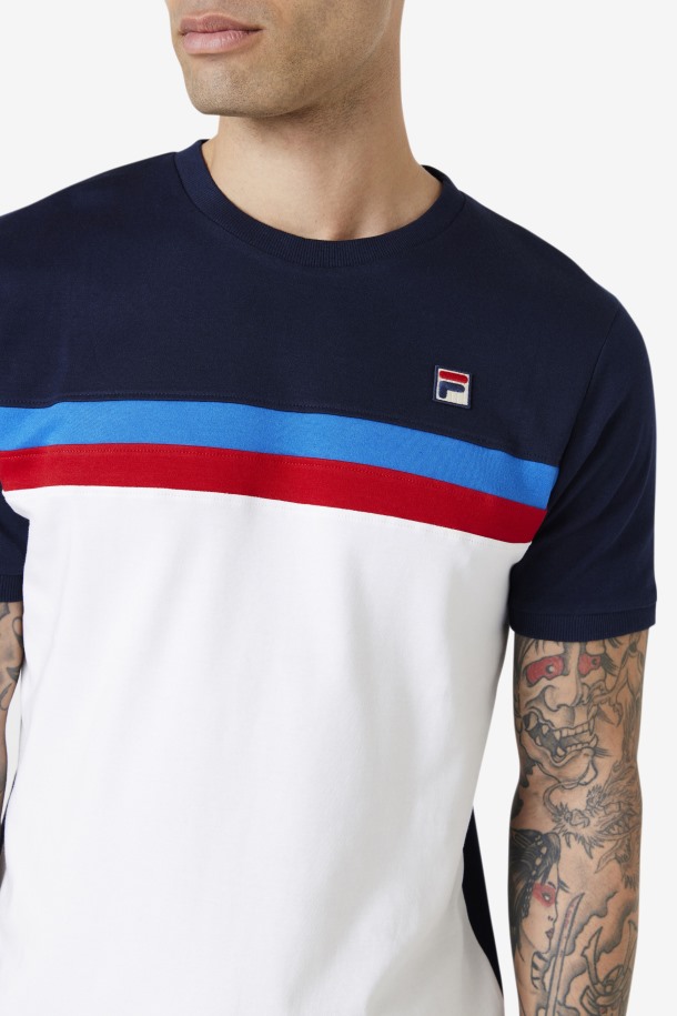 Blanco/azul Marino/azul Fuerte/rojo Exento De Puntos De Venta Fila Crew