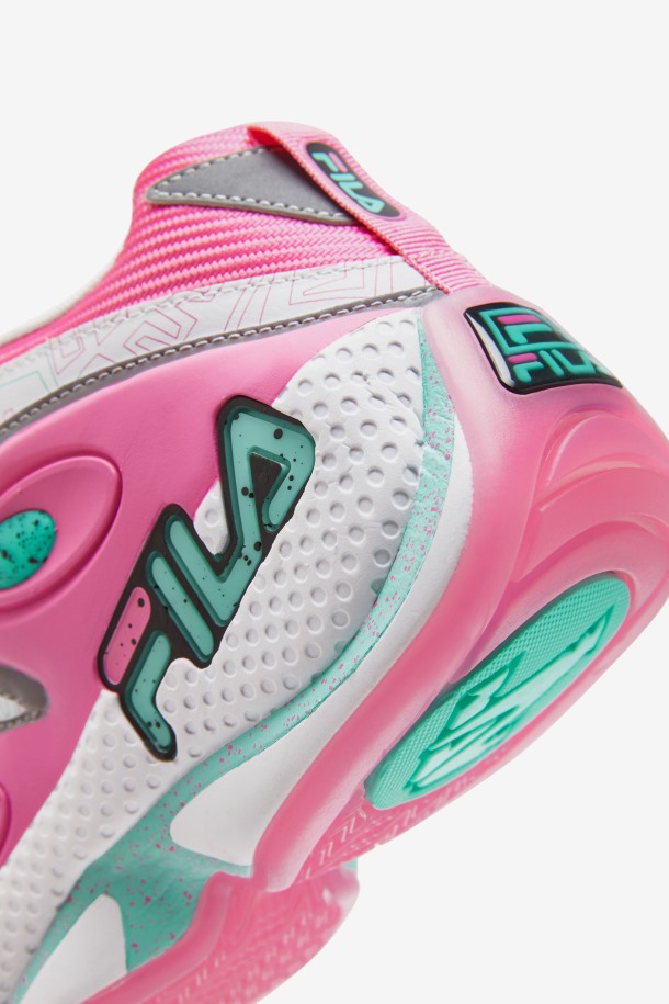 Fila Outlets Blanco/rosa/cacatúa Mujer Grant Hill 3