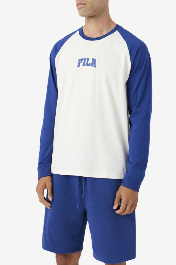 Camiseta Fila Outlet Chet Raglan Gardenia/azul