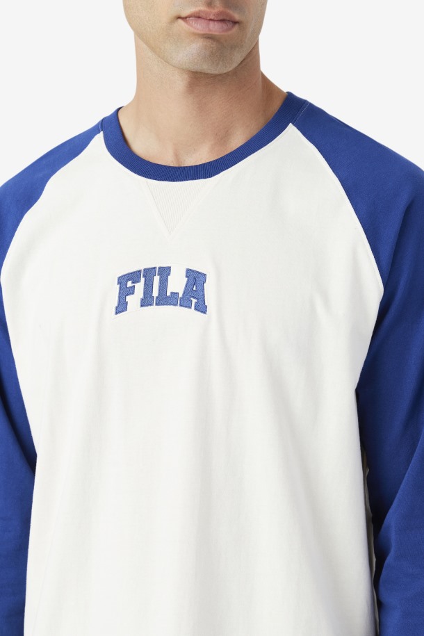Camiseta Fila Outlet Chet Raglan Gardenia/azul