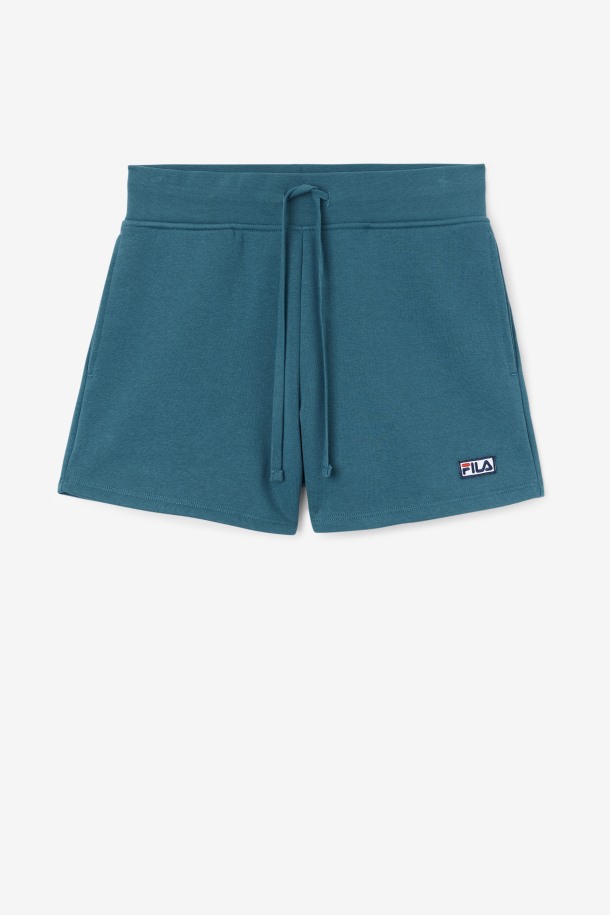 Short Diara Tiro Alto Azul Coral Fila Outlet